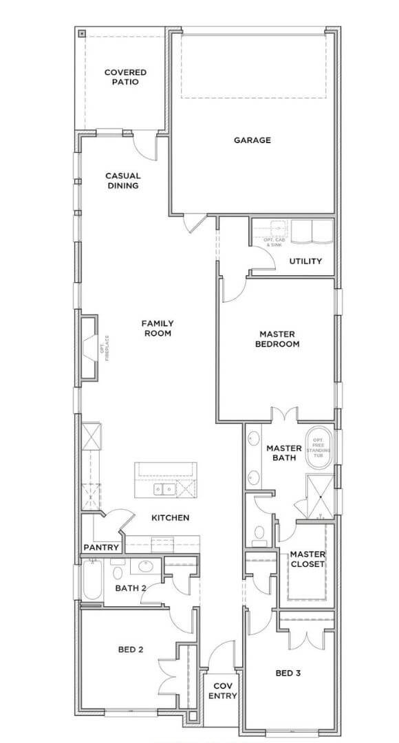 Lorena 3123 Floorplan Shaddock Homes in The Grove Frisco