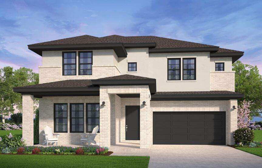 Brookfield Plan Hillsdale Elevation Modern Prairie B in TGF