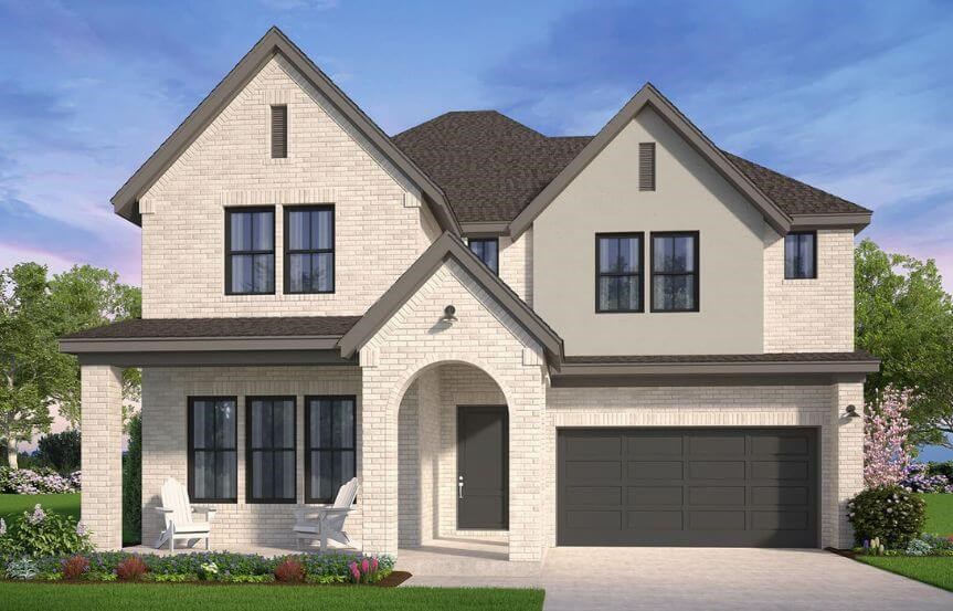 Brookfield Plan Hillsdale Elevation Modern European C in TGF