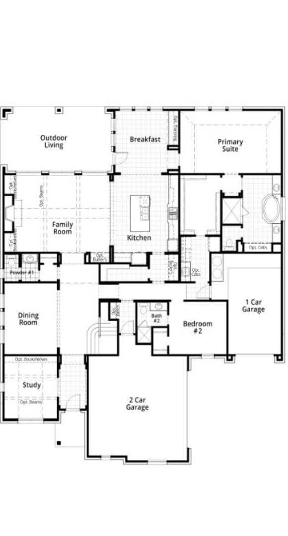 Highland Homes Plan 615 Floorplan 1 in TGF