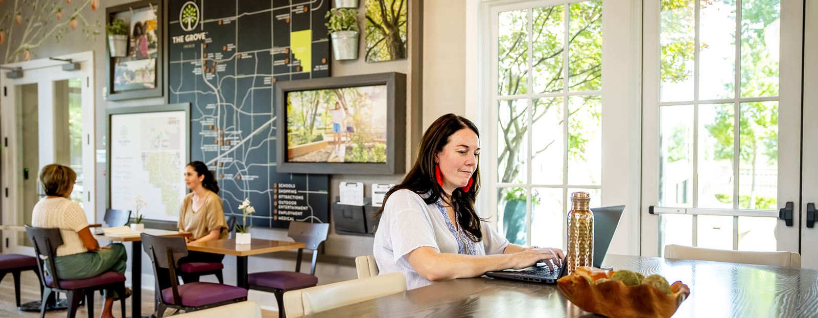 Woman Working At Orchard House