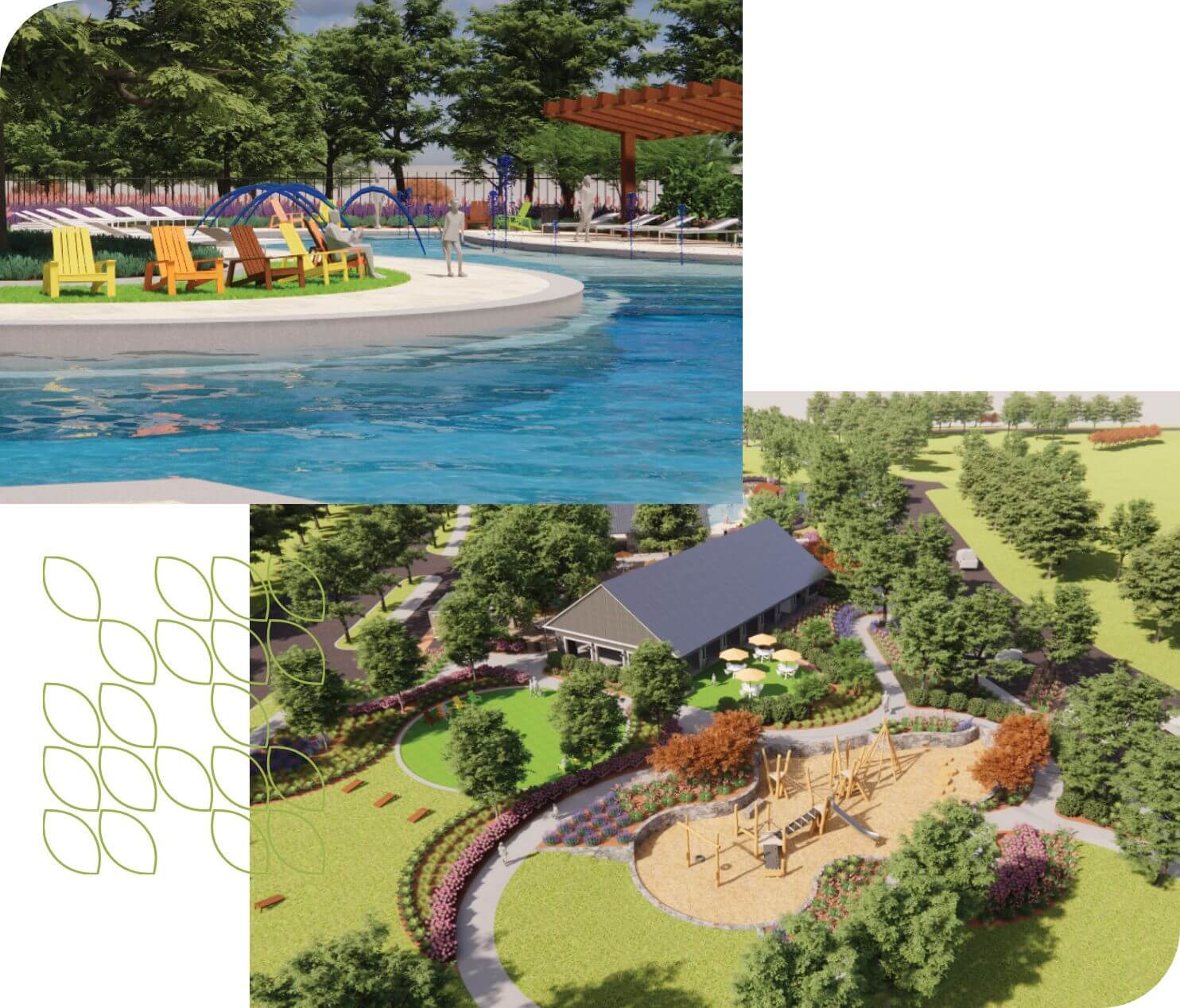 Mainstay Amenity Center Collage The Grove Frisco